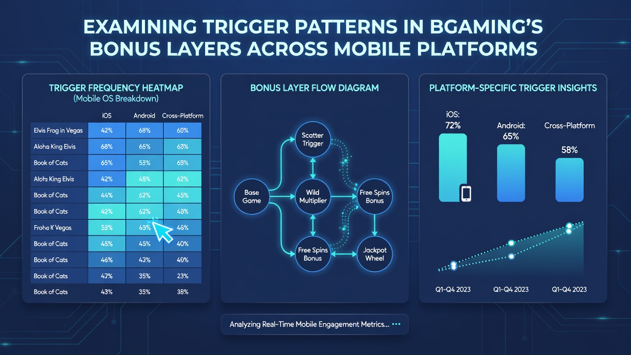 Side-by-side comparison of bonus trigger animations on different mobile devices for BGaming titles