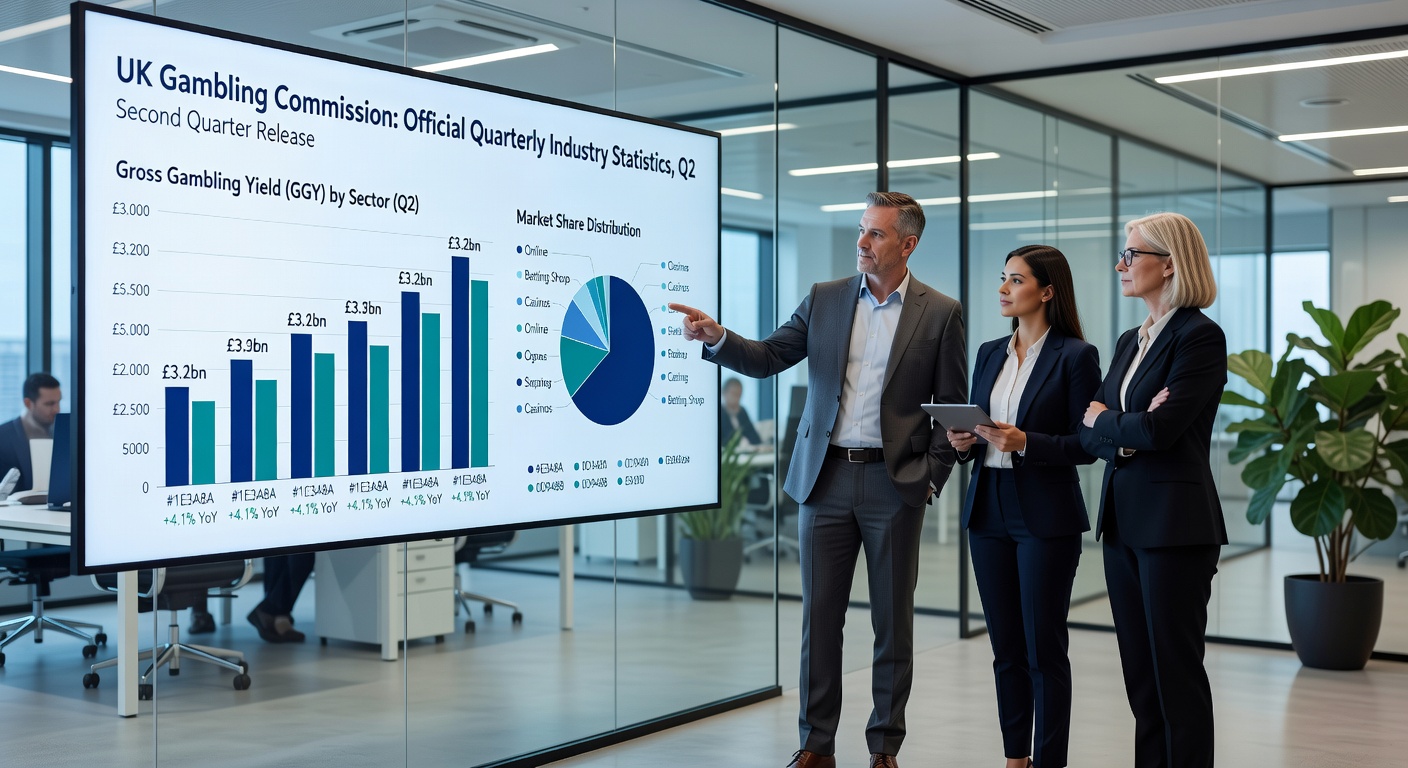 Infographic detailing land-based vs remote GGY split, with pie charts emphasizing £1.2 billion land-based total against remote peaks