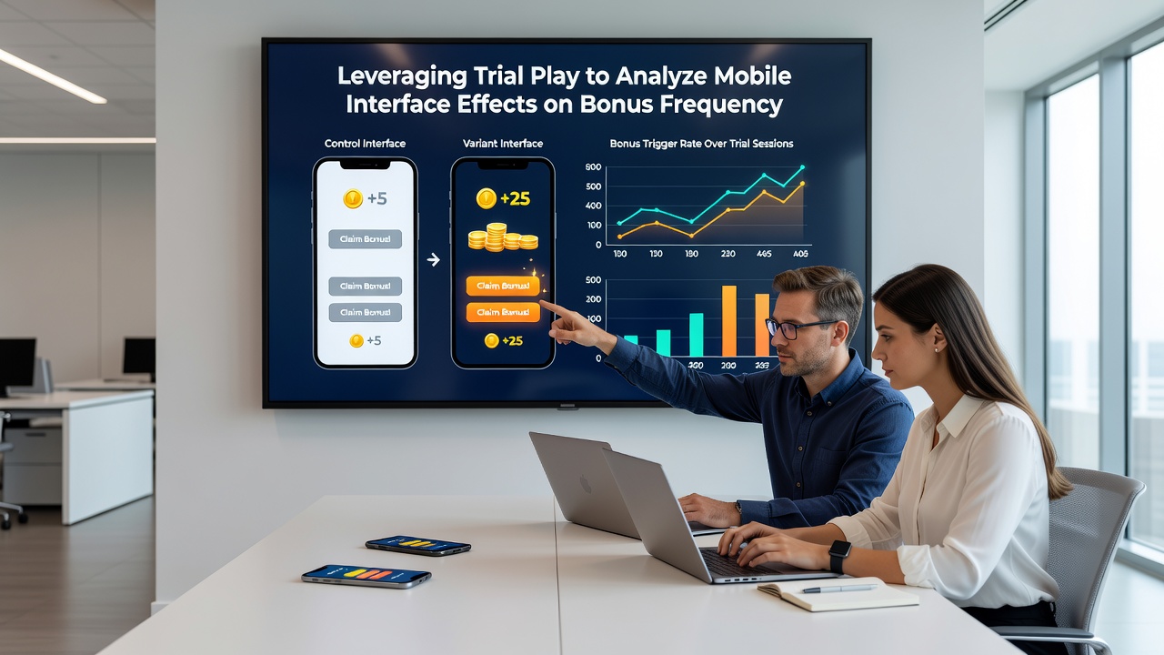 Close-up view of bonus round activation on a mobile slot game interface during free trial testing