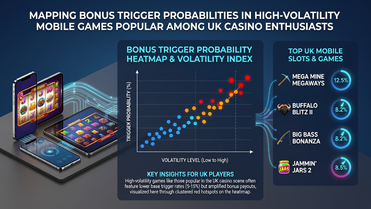 Graph showing bonus trigger frequency curves across multiple high-volatility mobile slot sessions