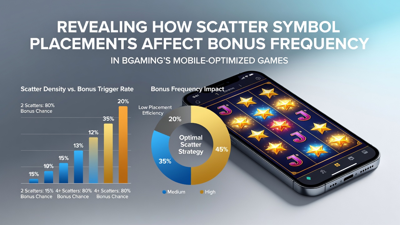 Diagram showing scatter symbol placements across reels in BGaming mobile slot interfaces