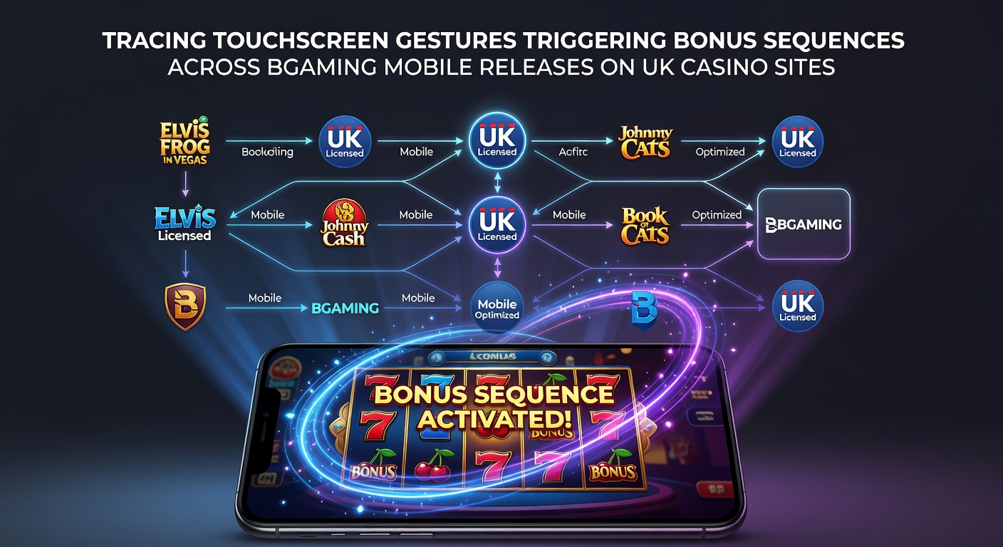 Close-up view of a mobile screen displaying BGaming slot interface with overlaid gesture trace lines highlighting swipe and tap patterns